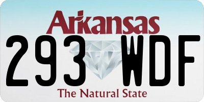 AR license plate 293WDF