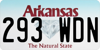 AR license plate 293WDN