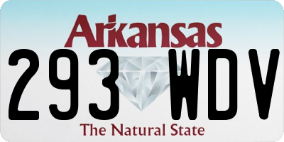 AR license plate 293WDV