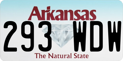 AR license plate 293WDW