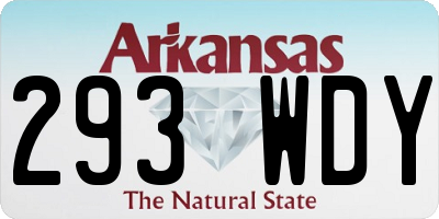 AR license plate 293WDY