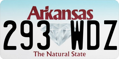 AR license plate 293WDZ