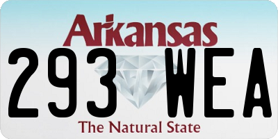 AR license plate 293WEA