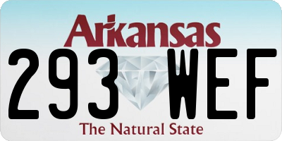 AR license plate 293WEF