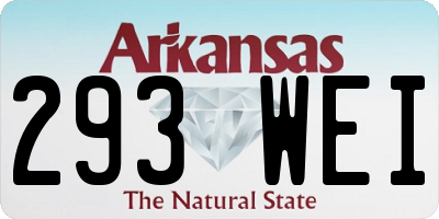 AR license plate 293WEI