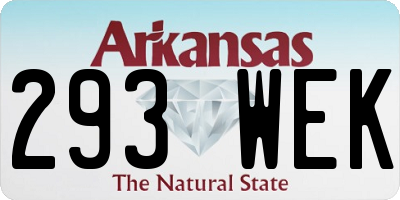 AR license plate 293WEK