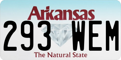 AR license plate 293WEM