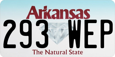 AR license plate 293WEP