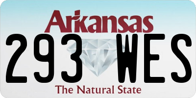 AR license plate 293WES