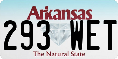 AR license plate 293WET