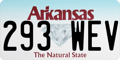 AR license plate 293WEV