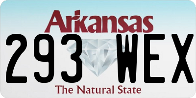 AR license plate 293WEX