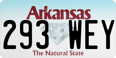 AR license plate 293WEY