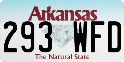 AR license plate 293WFD