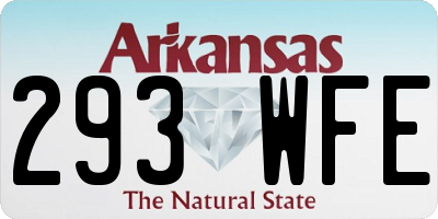 AR license plate 293WFE