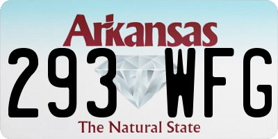 AR license plate 293WFG