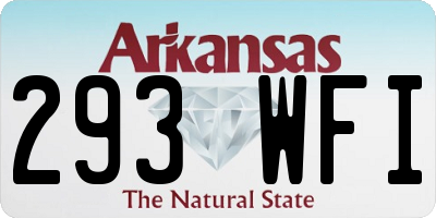 AR license plate 293WFI