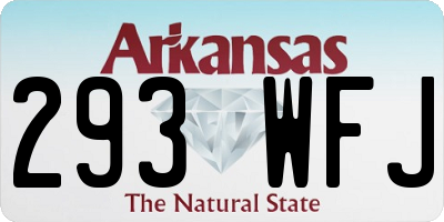 AR license plate 293WFJ