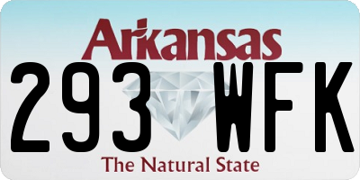 AR license plate 293WFK