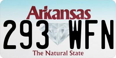 AR license plate 293WFN