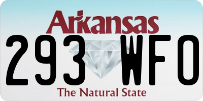 AR license plate 293WFO