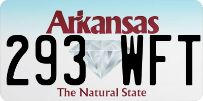 AR license plate 293WFT