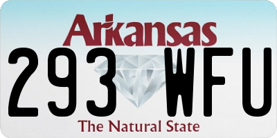 AR license plate 293WFU