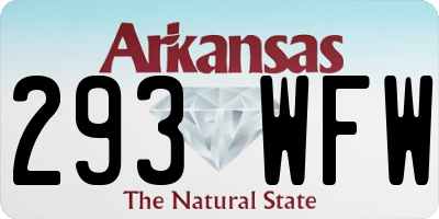 AR license plate 293WFW