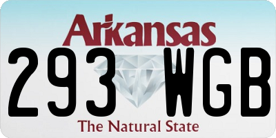AR license plate 293WGB