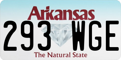 AR license plate 293WGE