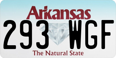 AR license plate 293WGF