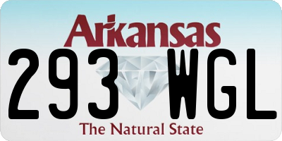 AR license plate 293WGL