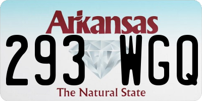 AR license plate 293WGQ