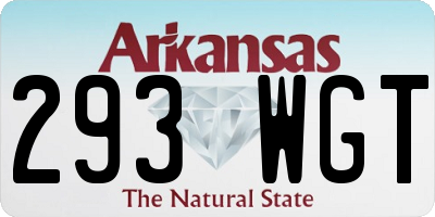 AR license plate 293WGT