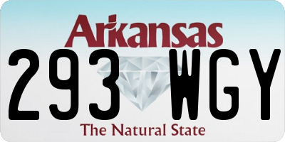 AR license plate 293WGY