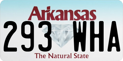 AR license plate 293WHA