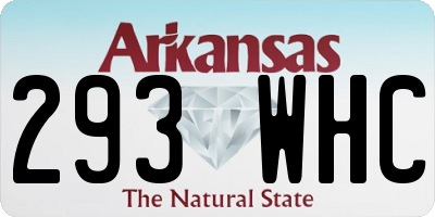 AR license plate 293WHC