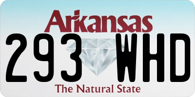 AR license plate 293WHD