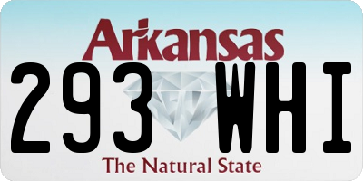 AR license plate 293WHI