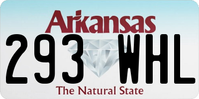 AR license plate 293WHL