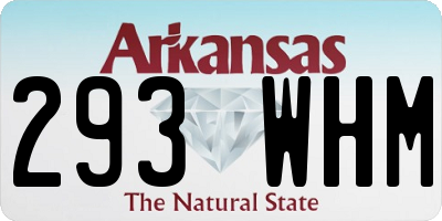 AR license plate 293WHM