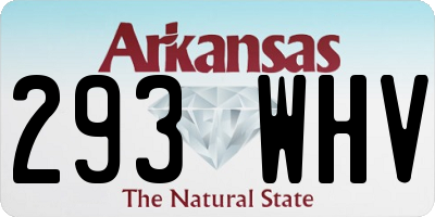 AR license plate 293WHV