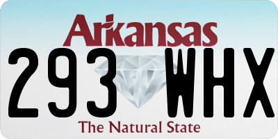 AR license plate 293WHX
