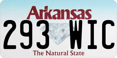 AR license plate 293WIC