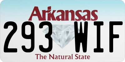 AR license plate 293WIF