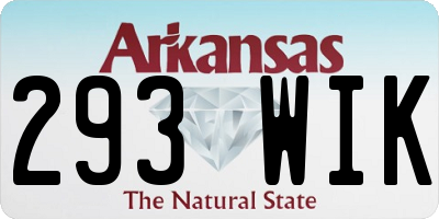 AR license plate 293WIK