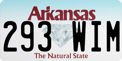 AR license plate 293WIM