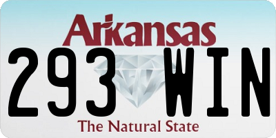 AR license plate 293WIN