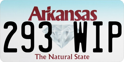 AR license plate 293WIP