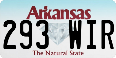 AR license plate 293WIR